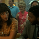 Emmy Raver-Lampman as Allison Hargreeves and Yusuf Gatewood as Raymond Chestnut.